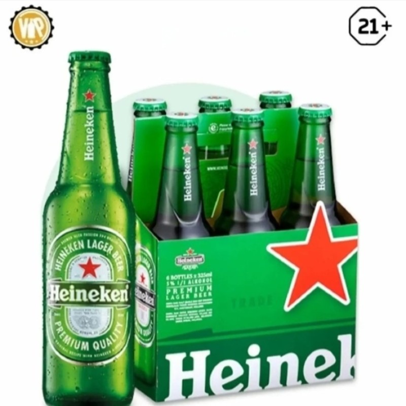 Heineken Lager Pint 330ml x 6 Botol 