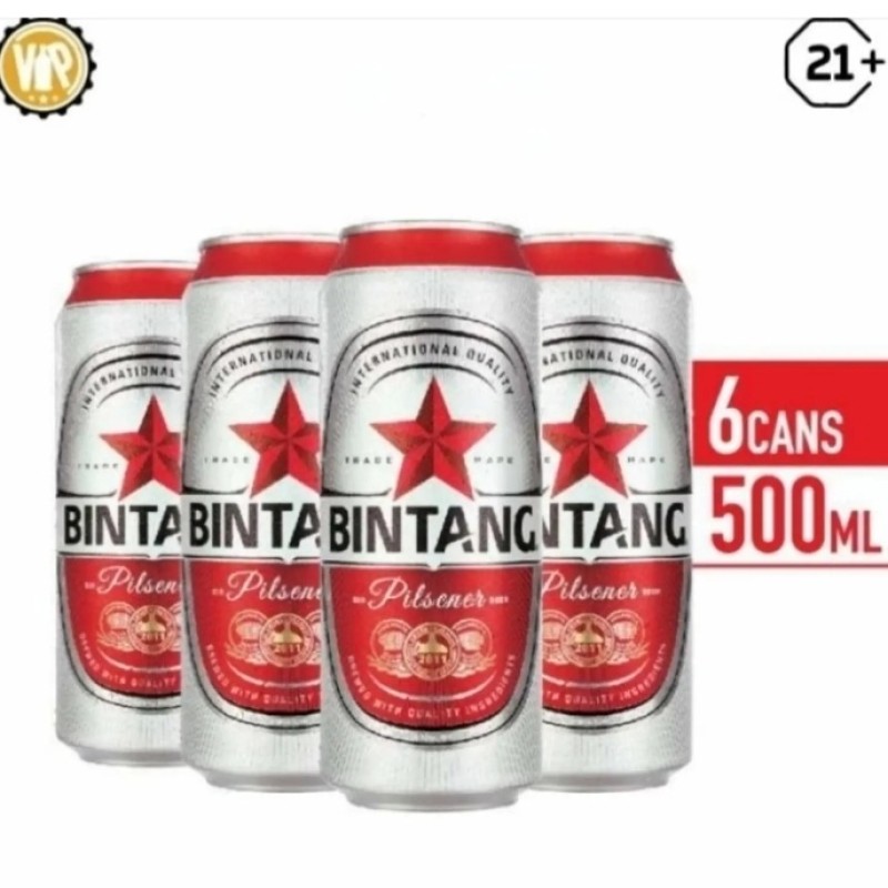Bintang Pilsener Can 500 Ml x 6 Can