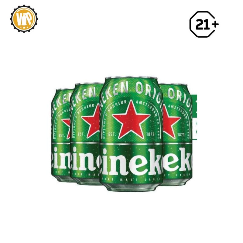Heineken Lager Can 320 Ml x 6 Kaleng 