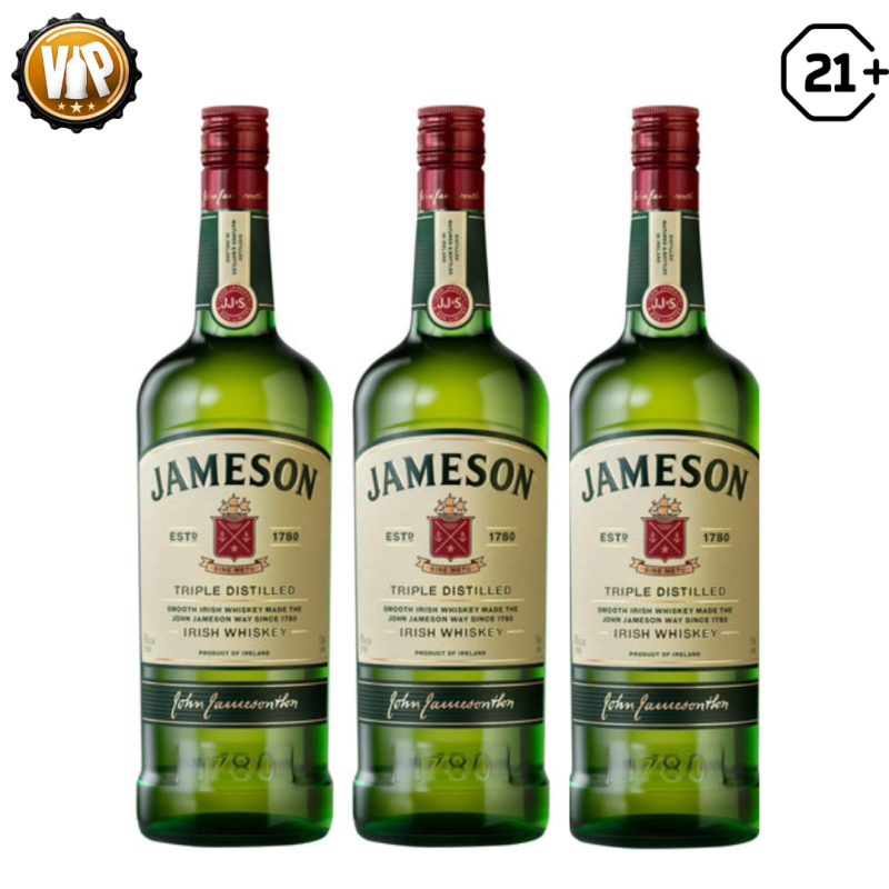 Triple Bottle Jameson Irish Whiskey