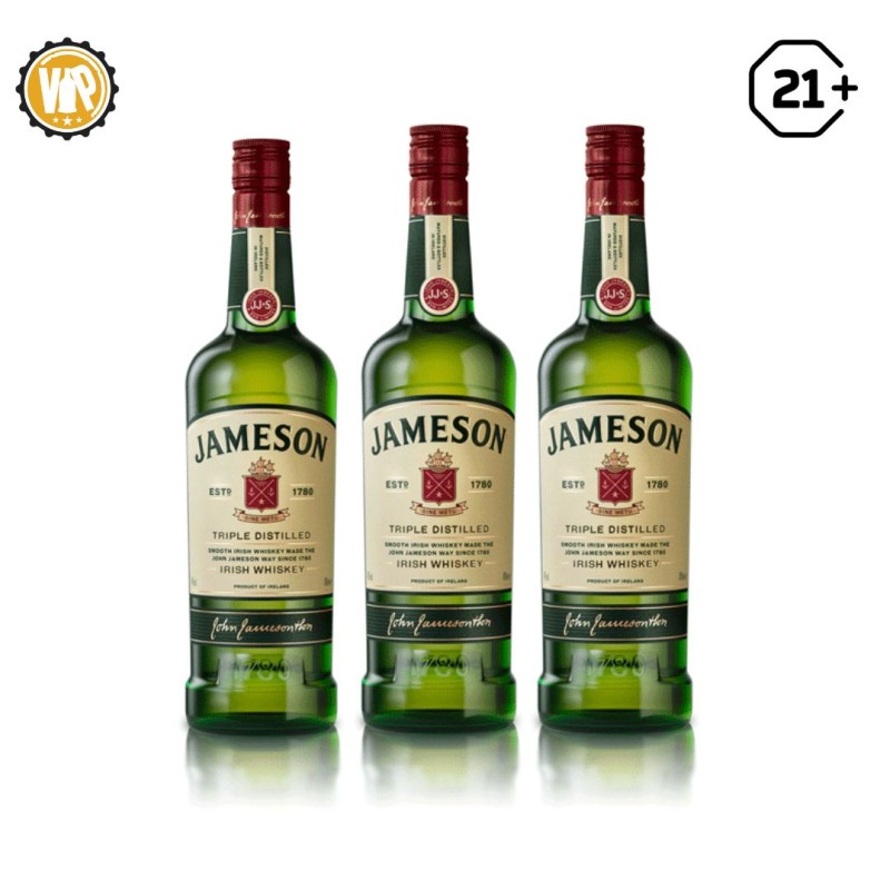 Triple Bottle Jameson Irish whiskey 700ml
