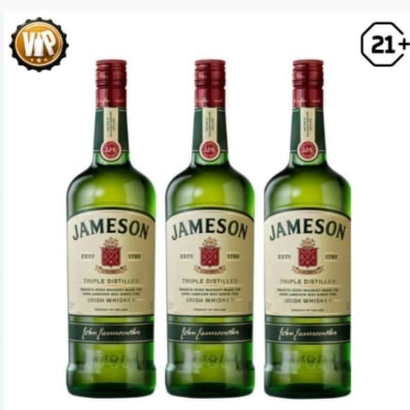 Triple Bottle Jameson Irish Whiskey 700ml