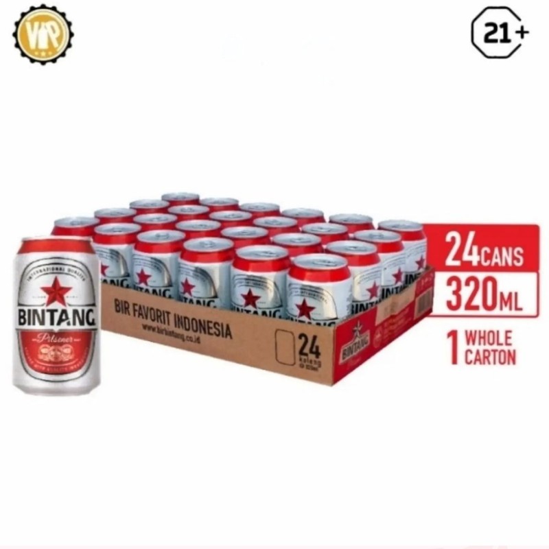 Bintang Pilsener Can 320ml x 24 Can