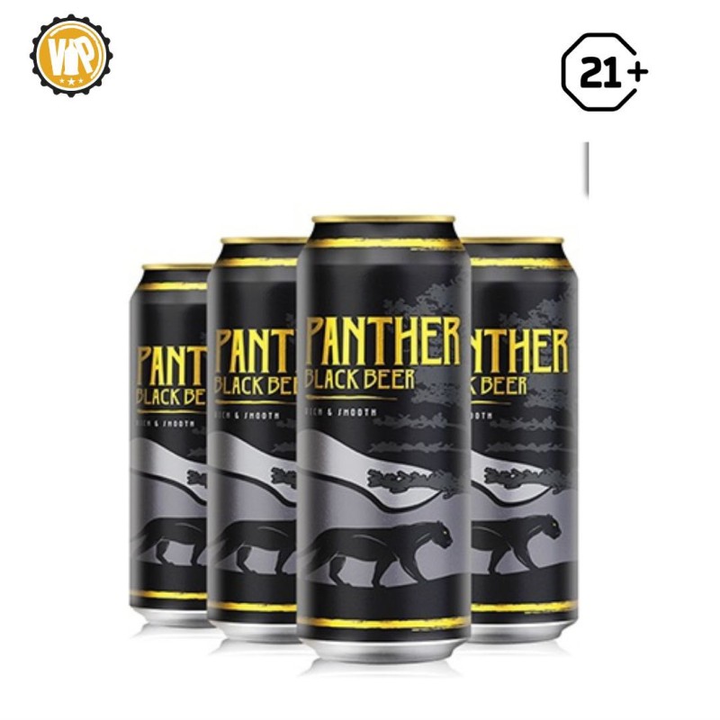 6 Can Panther Black Beer 490ml