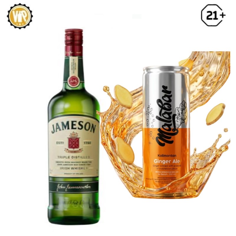 Jameson Irish Whisky get 1 Ginger Ale
