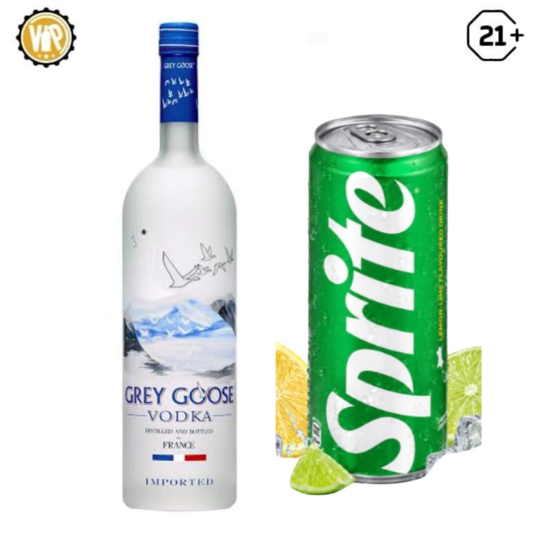 Grey goose Vodka get 1 Sprite