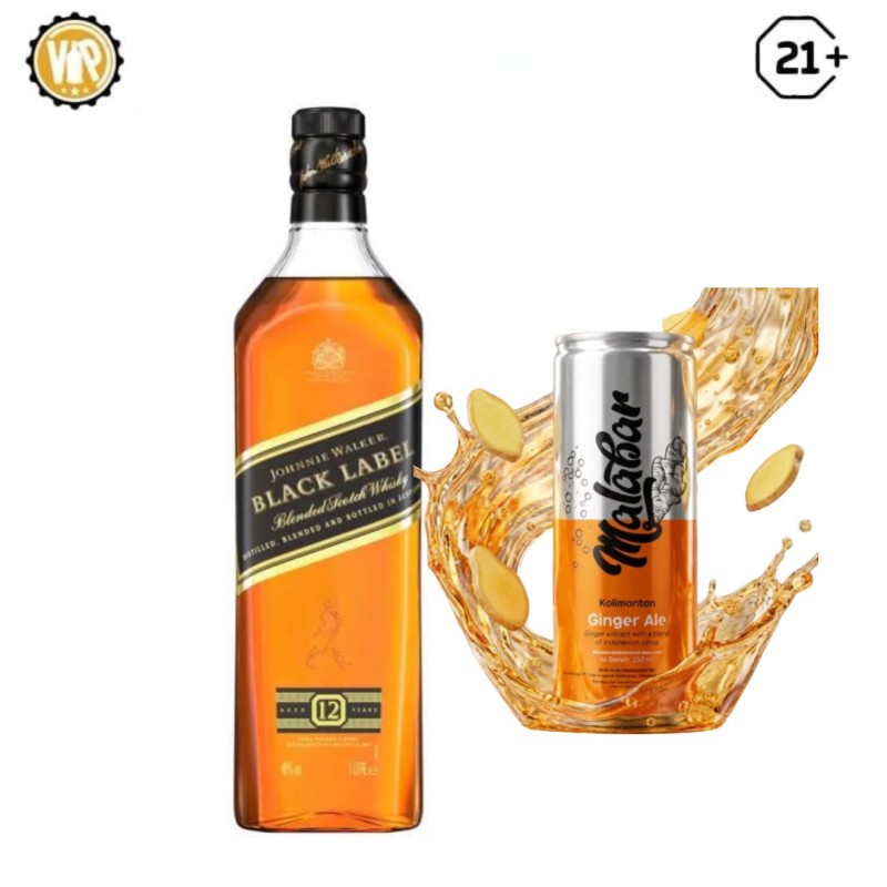 Black Label 1L get 1 Ginger Ale