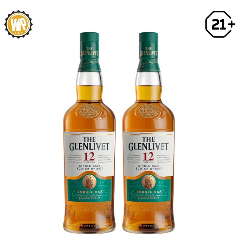 Twin Bottle Glenlivet 12 yo 700 Ml