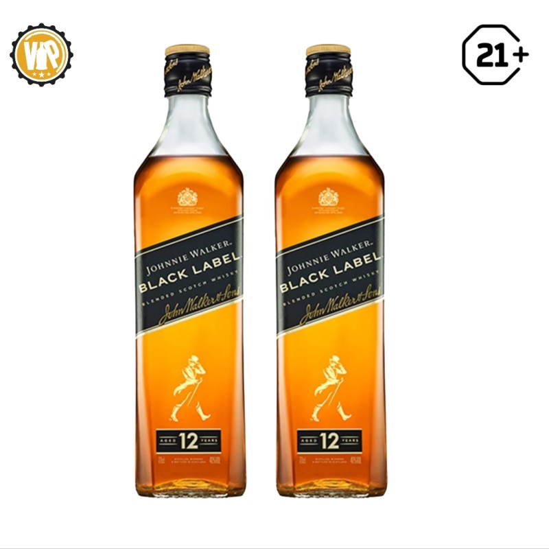 Twin Bottle Johniee Walker Black Label 750 Ml