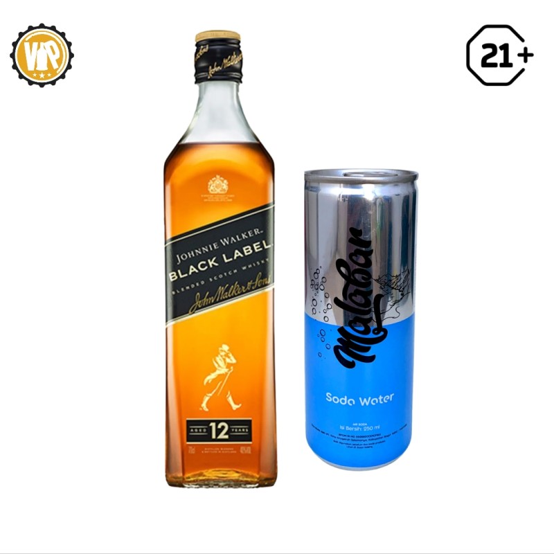Johnnie Walker Black Label Get 1 Can Malabar soda water