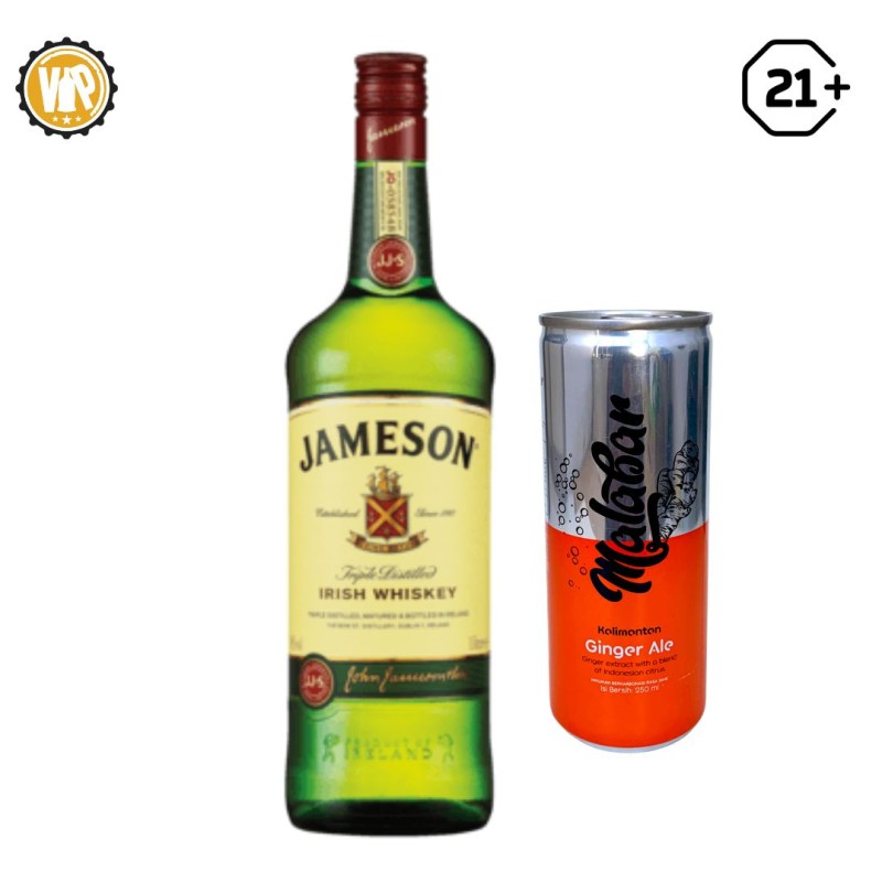 Jameson Irish whiskey Get 1 Malabar ginger ale 