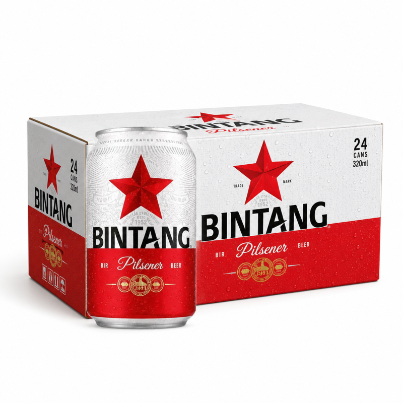Bintang Pilsener Can 320ml x 24 Can