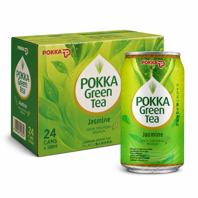 Pokka Green Tea Can 24 x 330ml