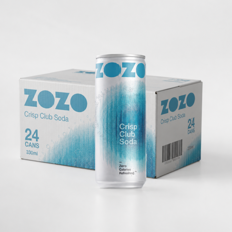 Zozo Crips Soda Water Can 24 x 330ml