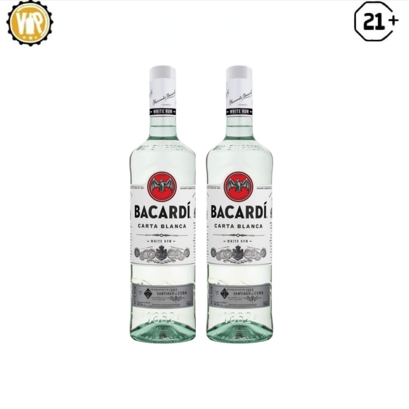 BACARDI WHITE TWIN BOTTLE