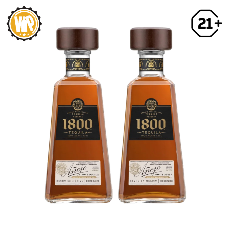 Twin 1800 Tequila Anejo 750ml - 2 Bottles