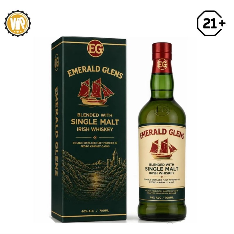 Emerald glens Irish Whiskey 700 Ml