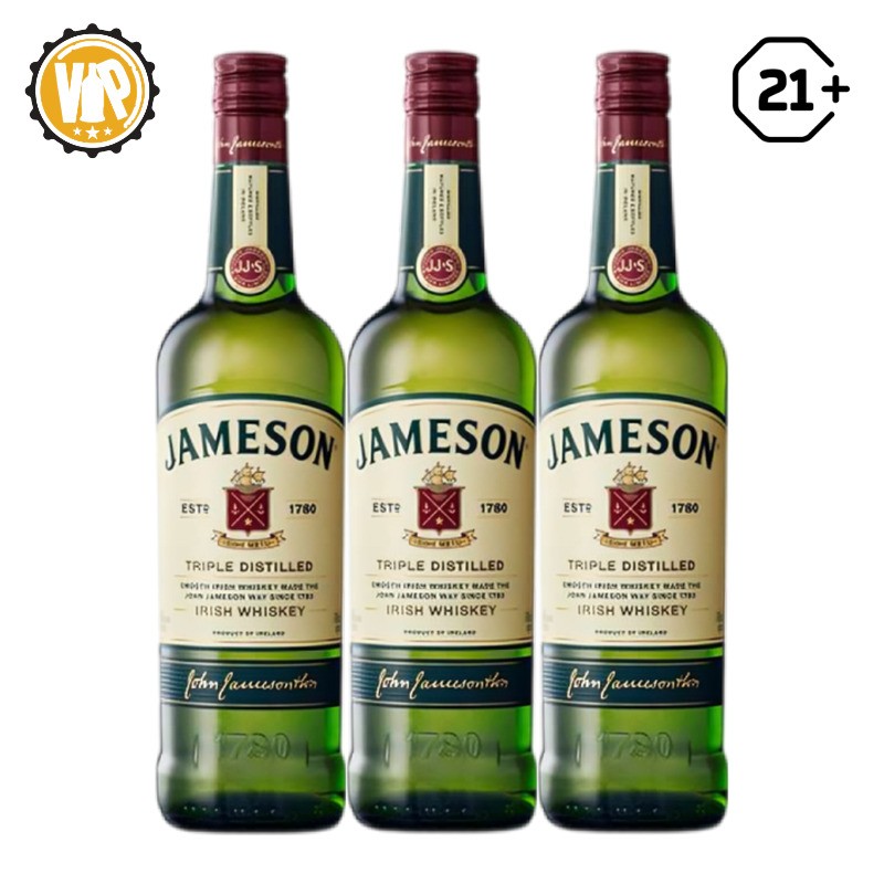 Triple Jameson Irish Whiskey 700ml - 3 Bottles