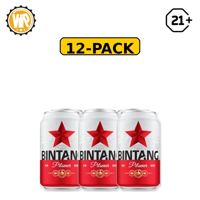 Bintang Pilsener Can 320ml - 12 Pack