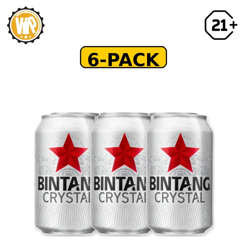 Bintang Crystal Can 320ml - 6 Pack